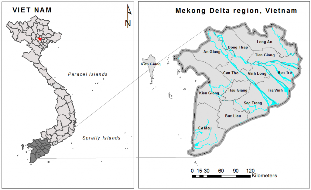 Figure 1. Map of the Mekong Delta region of Vietnam