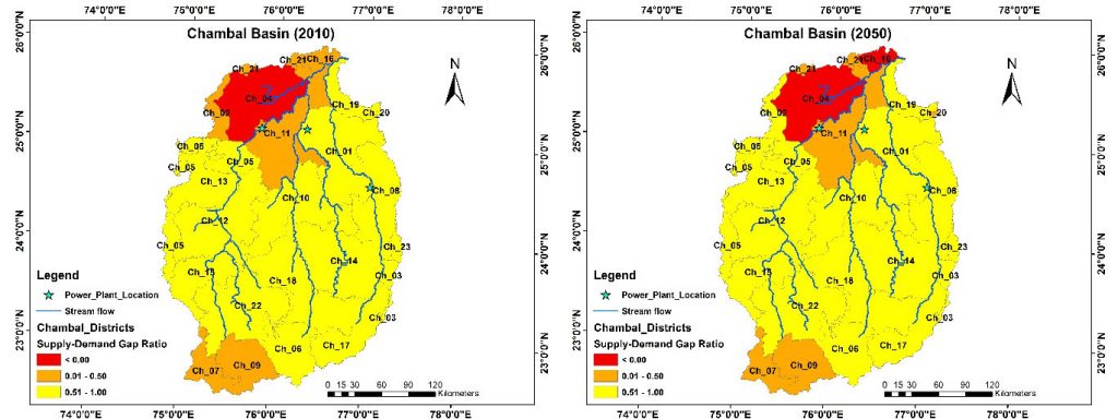 Figure 4. Water risk assessment for thermal power plants in Chambal