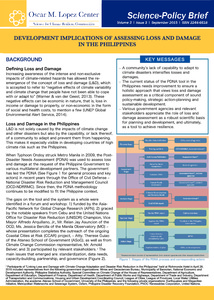 Development implications of assessing loss and damage in the ...