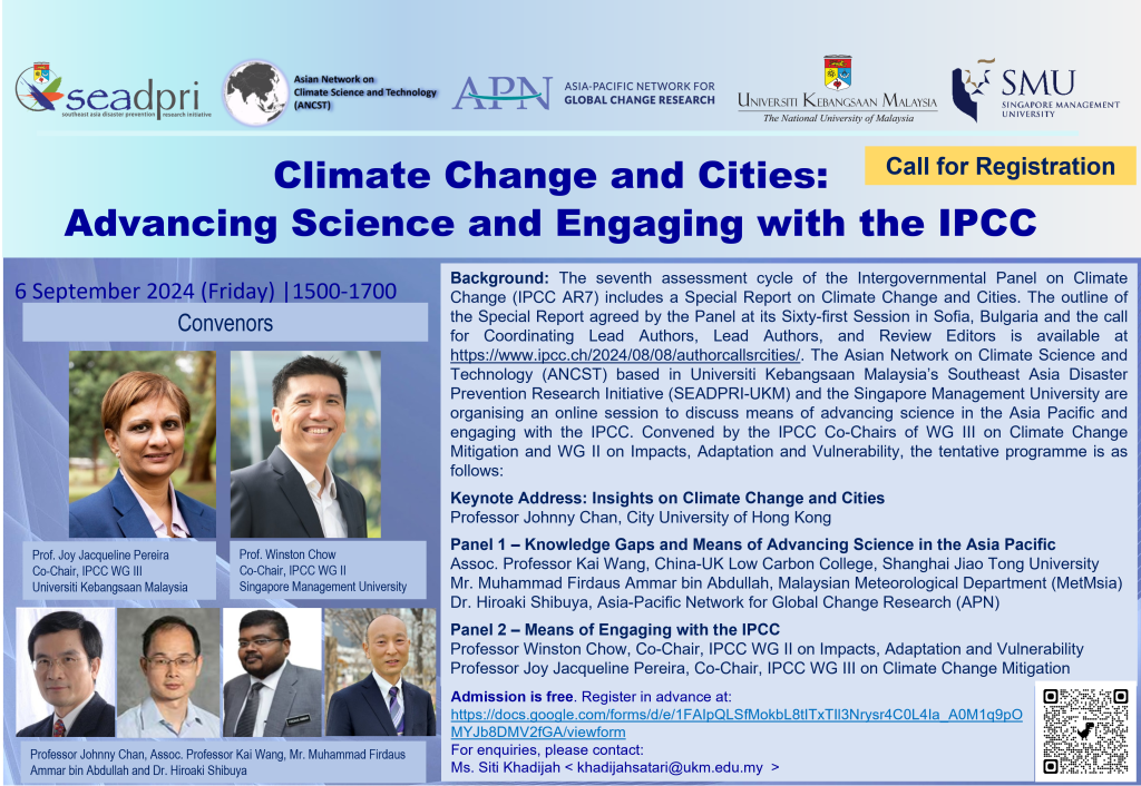 Climate Change and Cities: Advancing Science and Engaging with the IPCC ...